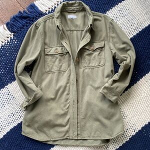 LOFT Shirt Jacket Olive Green